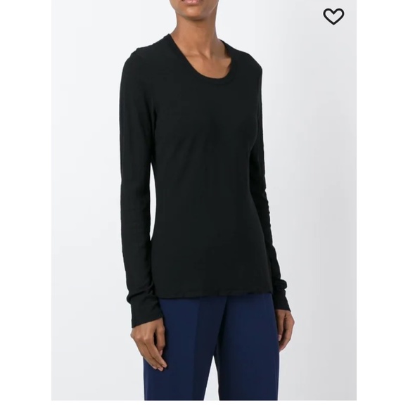 James Perse modal black long  sleeve shirt - Picture 3 of 4